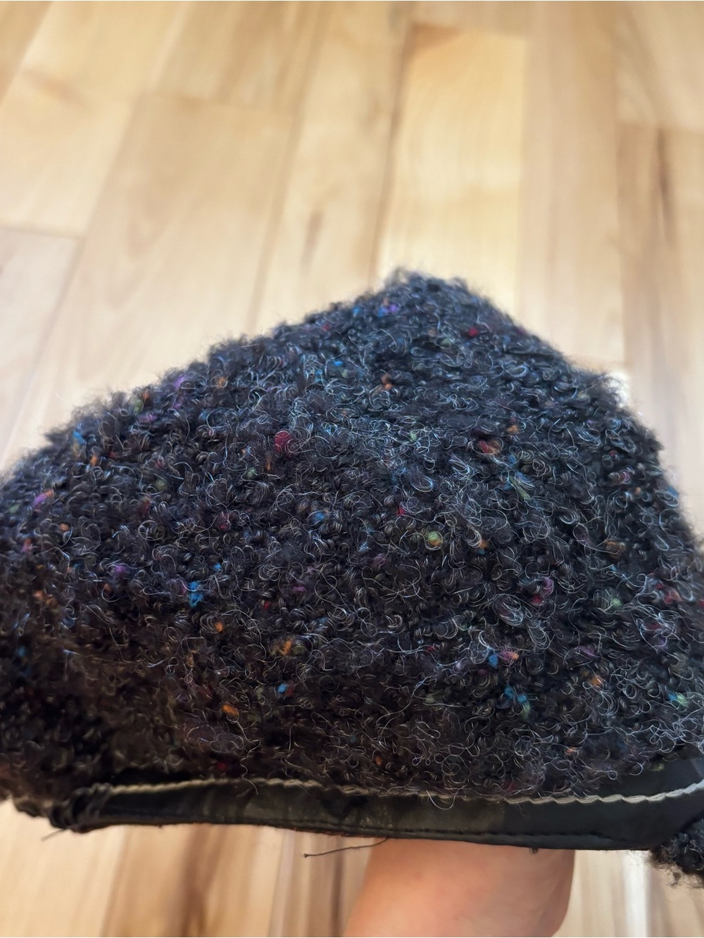 Y2K Scala Pronto Boucle Tweed Flower Accent Newsboy Style Hat - Picture 3 of 8